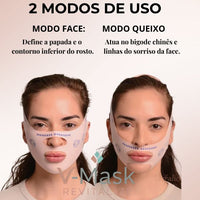 V-Mask -Máscara de Contorno Facial - Suaviza Rugas, Papada e Modela o Rosto