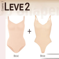 Body Modelador - Shaper Slim - Compre 1 Leve 2 ( Tanga / Fio )